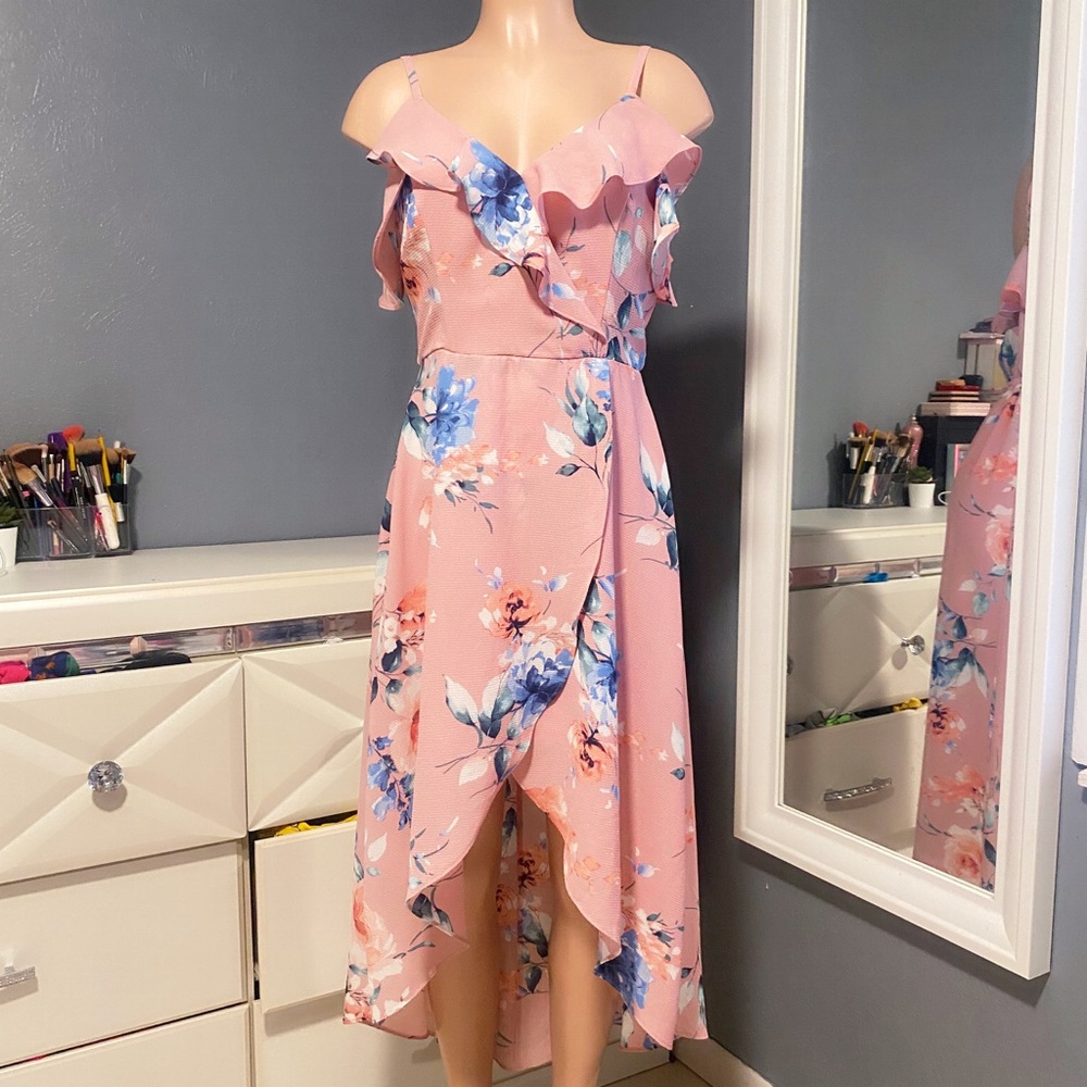 Floral Hi Low Maxi Dress Size Medium